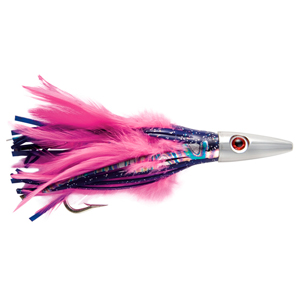 Billy Baits, Ahi Slayer Lure, Blue/Pink Feather/Vinyl Skirt, 5 in / 12.7 cm