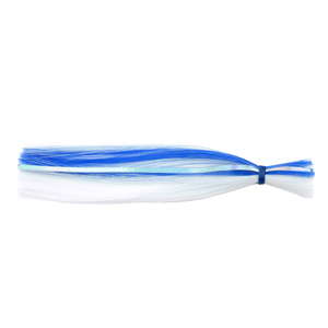 Billy Baits, Billy Witch Lure, White/Blue Stripe Skirt, Weighted Head, 6.5 in / 16.5 cm