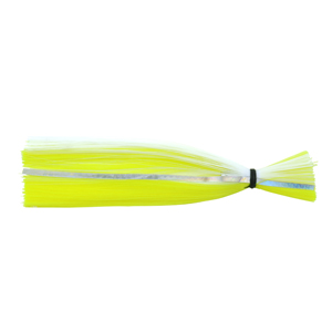 Billy Baits, Billy Witch Lure, Chrtrse/Wht Stripe Skirt, Weighted Head, 6.5 in / 16.5 cm