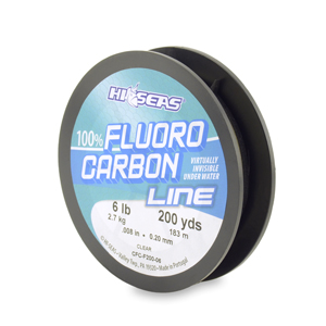100% Fluorocarbon Line, 6 lb / 2.7 kg test, .008 in / 0.28 mm dia, Clear, 200 yd / 182 m