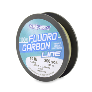 100% Fluorocarbon Line, 10 lb / 4.5 kg test, .013 in / 0.32 mm dia, Clear, 200 yd / 182 m