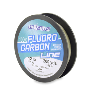 100% Fluorocarbon Line, 12 lb / 5.4 kg test, .014 in / 0.35 mm dia, Clear, 200 yd / 182 m