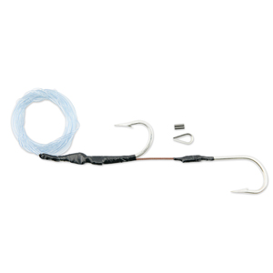 C&H, Double Hook Rigging Kit, 12/0 Cadmium-Plated Hooks, 18 ft - 300 lb Grand Slam Mono, Spacer Beads, Sleeve, Thimble