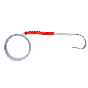 C&H, Single Hook Rigging Kit, 10/0 Cadmium-Plated Hook, 12 ft - 200 lb Grand Slam Mono, Spacer Beads, Sleeve, Thimble