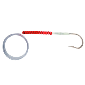 C&H, Single Hook Rigging Kit, 8/0 Cadmium-Plated Hook, 12 ft - 200 lb Grand Slam Mono, Spacer Beads, Sleeve, Thimble