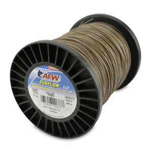 Surflon, Nylon Coated 1x7 Stainless Steel Leader Wire, 170 lb / 77 kg test, .065 in / 1.65 mm dia, Camo, 1000 ft / 304.8 m