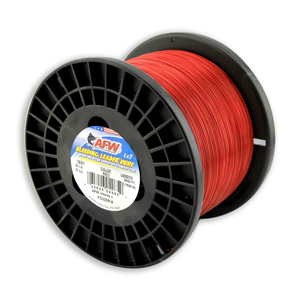 Bleeding Leader Wire, Nylon Coated 1x7 Stainless Steel Leader Wire, 20 lb / 9 kg test, .024 in / 0.61 mm dia, Red, 5,000 ft / 1,524 m