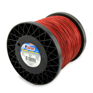 Bleeding Leader Wire, Nylon Coated 1x7 Stainless Steel Leader Wire, 60 lb / 27 kg test, .032 in / 0.81 mm dia, Red, 5,000 ft / 1,524 m