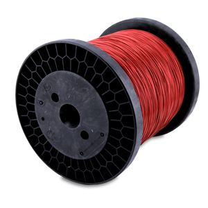 Bleeding Leader Wire, Nylon Coated 1x7 Stainless Steel Leader Wire, 135 lb / 61 kg test, .041 in / 1.04 mm dia, Red, 5,000 ft / 1,524 m