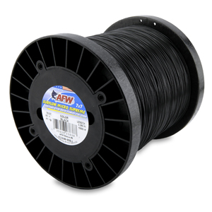 Surflon Micro Supreme, Nylon Coated 7x7 Stainless Steel Leader Wire, 90 lb / 41 kg test, .036 in / 0.91 mm dia, Black, 3,280 ft / 1,000 m