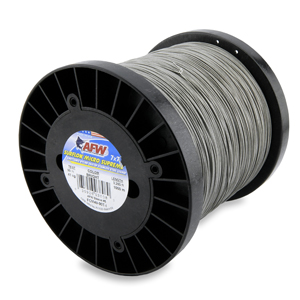Surflon Micro Supreme, Nylon Coated 7x7 Stainless Steel Leader Wire, 90 lb / 41 kg test, .036 in / 0.91 mm dia, Bright, 3,280 ft / 1,000 m