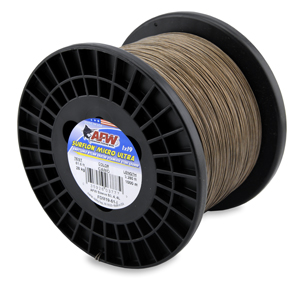 Surflon Micro Ultra, Nylon Coated 1x19 Stainless Steel Leader Wire, 61 lb / 28 kg test, .030 in / 0.76 mm dia, Camo, 3,280 ft / 1,000 m