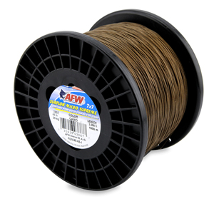 Surflon Micro Supreme, Nylon Coated 7x7 Stainless Steel Leader Wire, 65 lb / 30 kg test, .030 in / 0.76 mm dia, Camo, 3,280 ft / 1,000 m