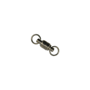 Solid Brass Ball Bearing Swivels with Double Welded Rings, Size #4, 200 lb / 91 kg test, Gunmetal Black, 50 pc