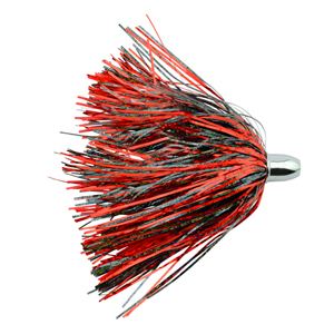 Billy Baits, Micro Mini Lure, Red/Black Skirt, Weighted Head, 2.5 in / 6.4 cm