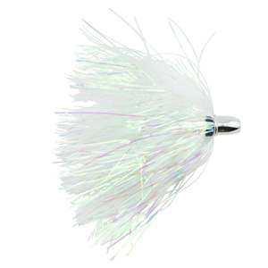 Billy Baits, Micro Mini Lure, Pearl/White Skirt, Weighted Head, 2.5 in / 6.4 cm