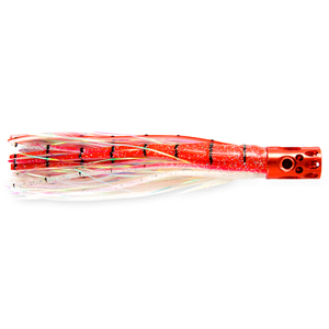 Billy Baits, Magnum Turbo Whistler Lure, Red/Pearl/Pearl Skirt, 2 oz / 56.6 g Head