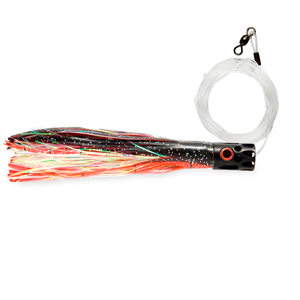 Billy Baits, Magnum Turbo Whistler Rigged & Ready, Black/Red/Pearl Skirt, 2 oz / 56.6 g Head, 7/0 Mustad Hook, AFW Swivel, 100 lb / 45.3 kg Grand Slam Mono Line, 6 ft / 1.8 m