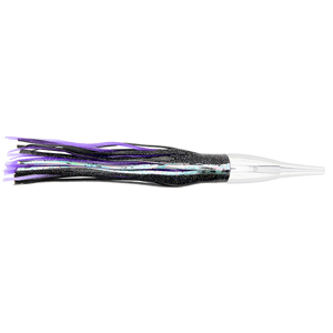 Billy Baits, Tuna Witch Lure, Large, Black Foil / Purple PVC Skirt, 13.5 oz / 394 g Head, 16 in / 40.6 cm