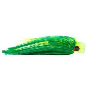 C&H, Alien Lure, Green/Chartreuse Nylon Hair Skirt, Concave Head, Hologram Eye, 7.5 in / 19.0 cm