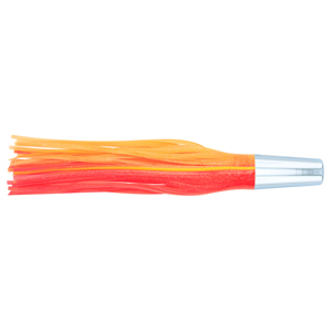 C&H, Express Deep Runner, Ultimate Series, Tie on Skirt Version, Pink/Orange 2 Yellow Veins Sparkle/Pink Orange PVC Skirt, 15 oz / 425 g Head, 15.5 in / 39.4 cm