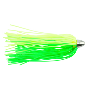 C&H, King Buster Lure, Fluorescent Green/Chartreuse Skirt, 1/8 oz / 3.5 g Head, 2.5 in / 6.35 cm, 3 pc