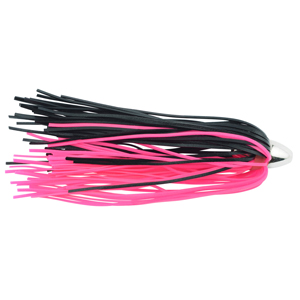 C&H, King Buster Lure, Black/Pink Skirt, 1/8 oz / 3.5 g Head, 2.5 in / 6.35 cm, 3 pc