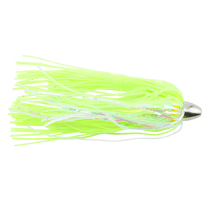 C&H, King Buster Lure, Chartreuse/Pearl Mylar Skirt, 1/8 oz / 3.5 g Head, 2.5 in / 6.35 cm, 100 pc