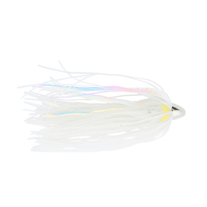 C&H, King Buster Lure, Clear Silver Fleck/Pearl Skirt, 1/8 oz / 3.5 g Head, 2.5 in / 6.35 cm, 100 pc
