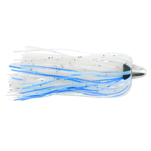 C&H, King Buster Lure, Flying Fish White/ElecBlue Skirt, 1/8 oz / 3.5 g Head, 2.5 in / 6.35 cm, 100 pc