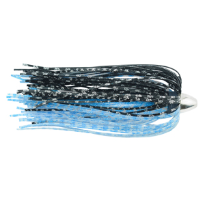 C&H, King Buster Lure, Black/Silver/SilverBlueFlck Skirt, 1/8 oz / 3.5 g Head, 2.5 in / 6.35 cm, 3 pc