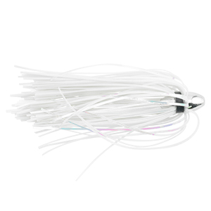 C&H, King Buster Lure, Iridescent Pearl/Pearl Mylar Skirt, 1/8 oz / 3.5 g Head, 2.5 in / 6.35 cm, 100 pc