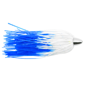 C&H, King Buster Lure, Blue/White Glow Skirt, 1/8 oz / 3.5 g Head, 2.5 in / 6.35 cm, 3 pc