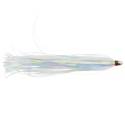 C&H, Pearl Baby Long Lure, Pink/Pearl Tinsel Skirt, 1/8 oz / 3.54 g Head, 8 in / 20.3 cm