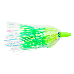 C&H, Smoker Choker Lure, Chartreuse/Green/Pearl Skirt, Luminescent Head, 4 in / 10.1 cm