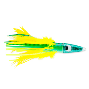C&H, Tuna Tango XL Feather Lure, Dolphin Feather Skirt, 6.5 in / 16.5 cm