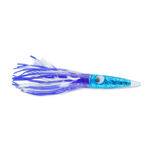 C&H, Wahoo Whacker Feather Lure, Blue/White Feather Skirt, 10 in / 25.4 cm