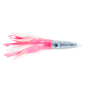 C&H, Wahoo Whacker Feather Lure, Pink/White Feather Skirt, 10 in / 25.4 cm