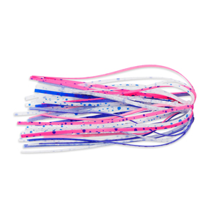 No Alibi, Alien Jig Offshore Series, Replacement Skirt for 2 and 4 oz / 56.6 and 113 g lures, Pink/Blue/White Speckled, 3 pc