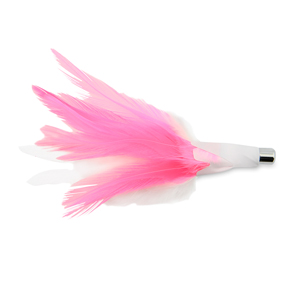 No Alibi, Trolling Feather Lure, Pink/White Skirt, 1/8 oz / 3.54 g Head, 25 pc