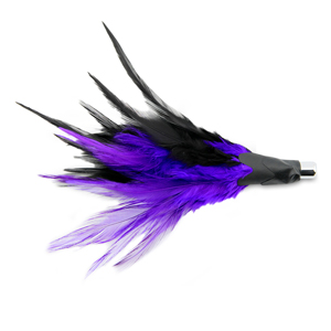 No Alibi, Trolling Feather Lure, Black/Purple Skirt, 1/8 oz / 3.54 g Head, 25 pc