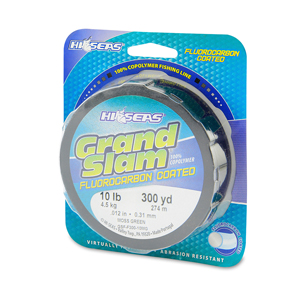 Grand Slam Fluorocarbon Coated Line, 10 lb / 4.5 kg test, .012 in / 0.31 mm dia, Moss Green, 300 yd / 274 m