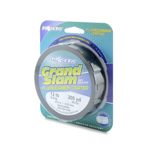 Grand Slam Fluorocarbon Coated Line, 12 lb / 5.4 kg test, .013 in / 0.33 mm dia, Moss Green, 300 yd / 274 m