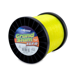 Grand Slam IGFA Monofilament Line, Class 24, 50 lb / 24 kg test, .027 in / 0.69 mm dia, Fluoro Yellow, 2332 yd / 2134 m, 2 lb / 0.90 kg Spool
