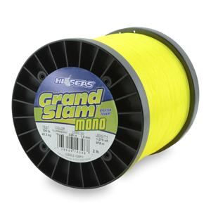 Grand Slam Monofilament Line, 100 lb / 45.3 kg test, .039 in / 1.00 mm dia, Fluorescent Yellow, 1070 yd / 978 m, 2 lb / 0.90 kg Spool