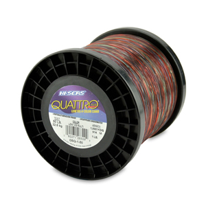 Quattro Monofilament Line, 50 lb / 22.6 kg test, .028 in / 0.70 mm dia, 4-Color Camo, 1000 yd / 914 m, 1 lb / 0.45 kg Spool