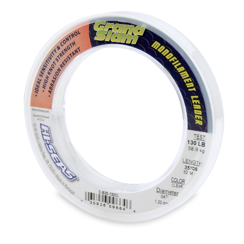 Grand Slam Mono Leader, 130 lb (58.9 kg) test, .047 in (1