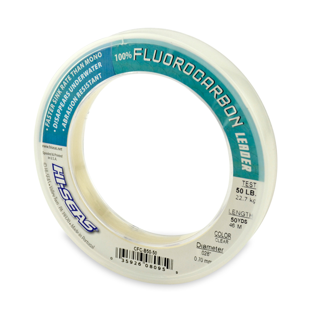 ANDE Fcw50-50 Clear Fluorocarbon Leader 50yd 50lb for sale online