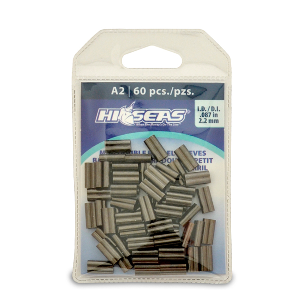 MagiDeal 50pcs Mini Copper Double Barrel Crimp Sleeves en Cuivre Résistant Pratique