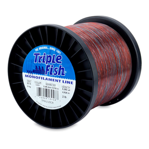 Triple Fish Monofilament Line, 20 lb / 9.1 kg test, .018 in / 0.45 mm dia, Camo, 5280 yd / 4828 m, 2 lb / 0.90 kg Spool